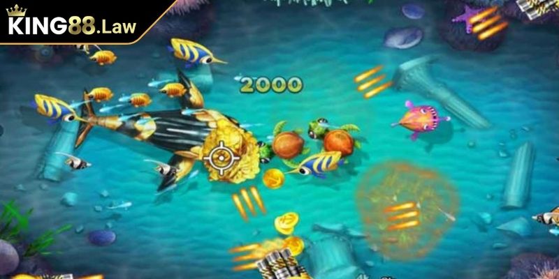 Săn Cá Ninja KING88 - Cách Chơi Và Bí Quyết Săn Thưởng Chuẩn 3 Phối hợp góc bắn trong Săn Cá Ninja KING88